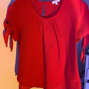 Red blouse